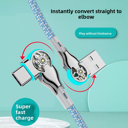 65W Braided Swivel Cable