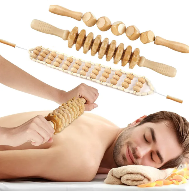 Birch Wood Massage Roller Set