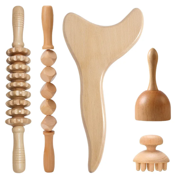Birch Wood Massage Roller Set